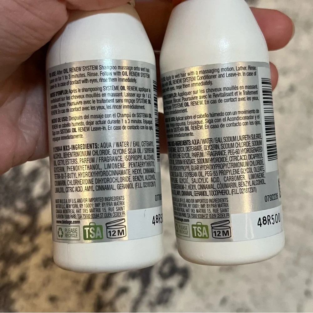 Biolage Advance Oil Renew Shampoo And Conditioner 1.7oz travel size June sale